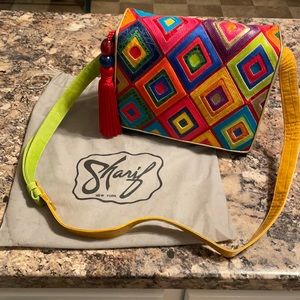 Sharif Reptile Skin Multicolored Crossbody Bag